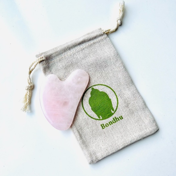 5 for 25⚡️NWT Rose Quartz Crystal Gua Sha Facial Massage Tool - Picture 3 of 10